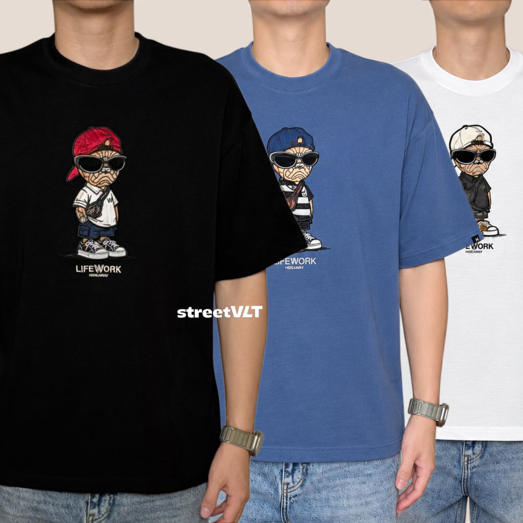Life Work Korea Snapback Hipdog Tee