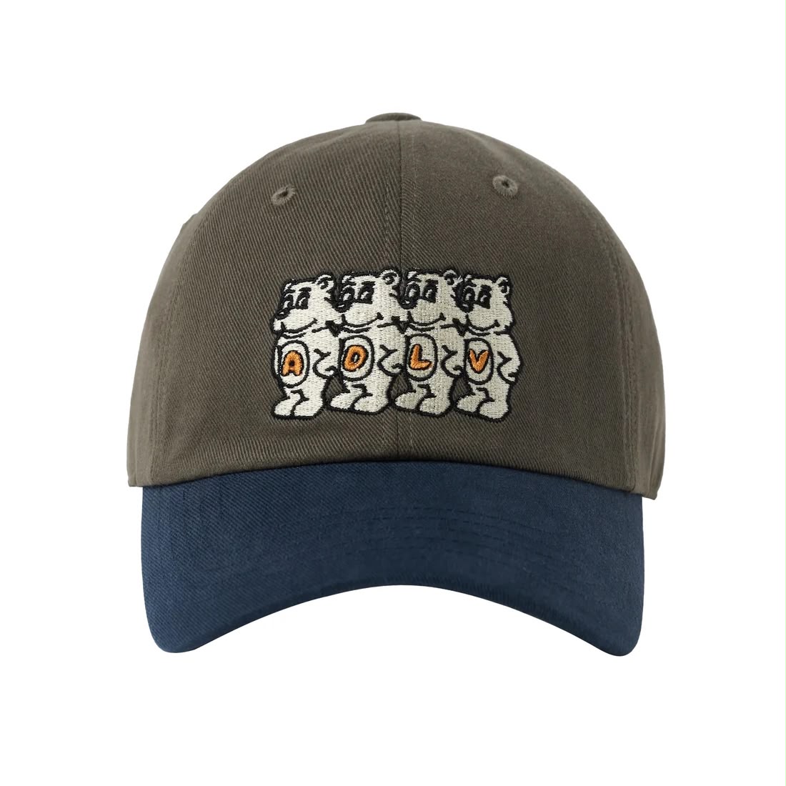 ADLV AC Bear Embroidery Two Tone Ball Cap Acme De La Vie