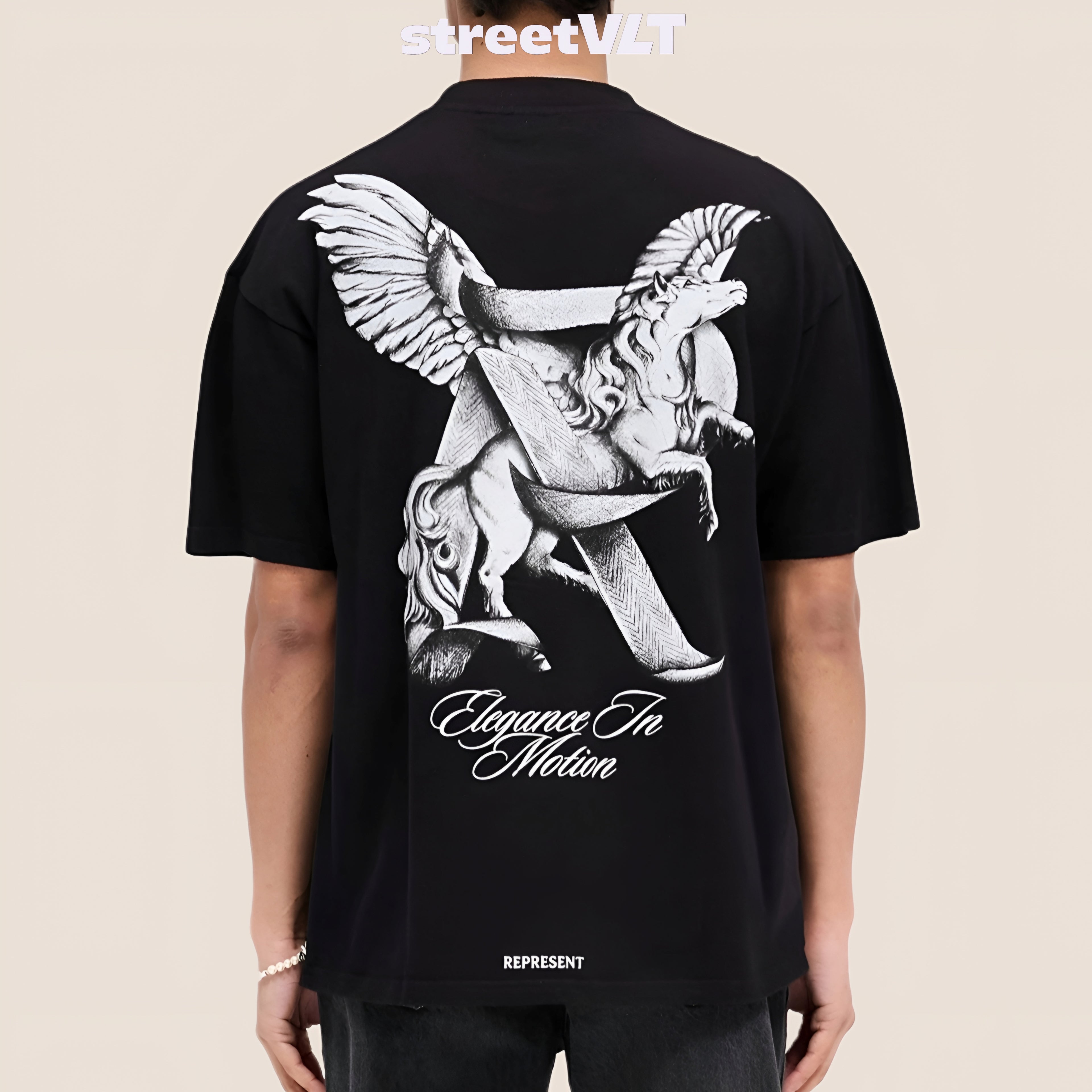 Represent UK Elegance In Motion Jet Black Tee