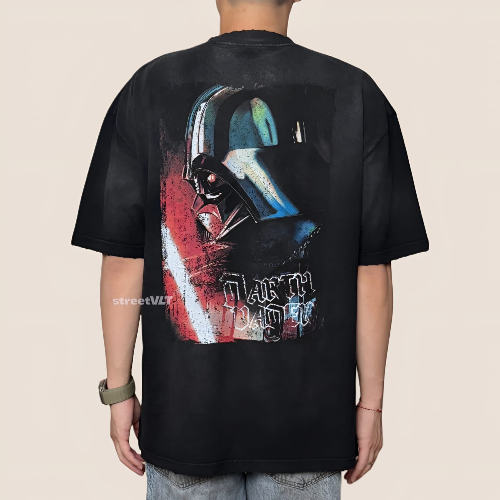 Gro Grocery X Star Wars X Hot Toys Washed Darth Vader Graphic Tee