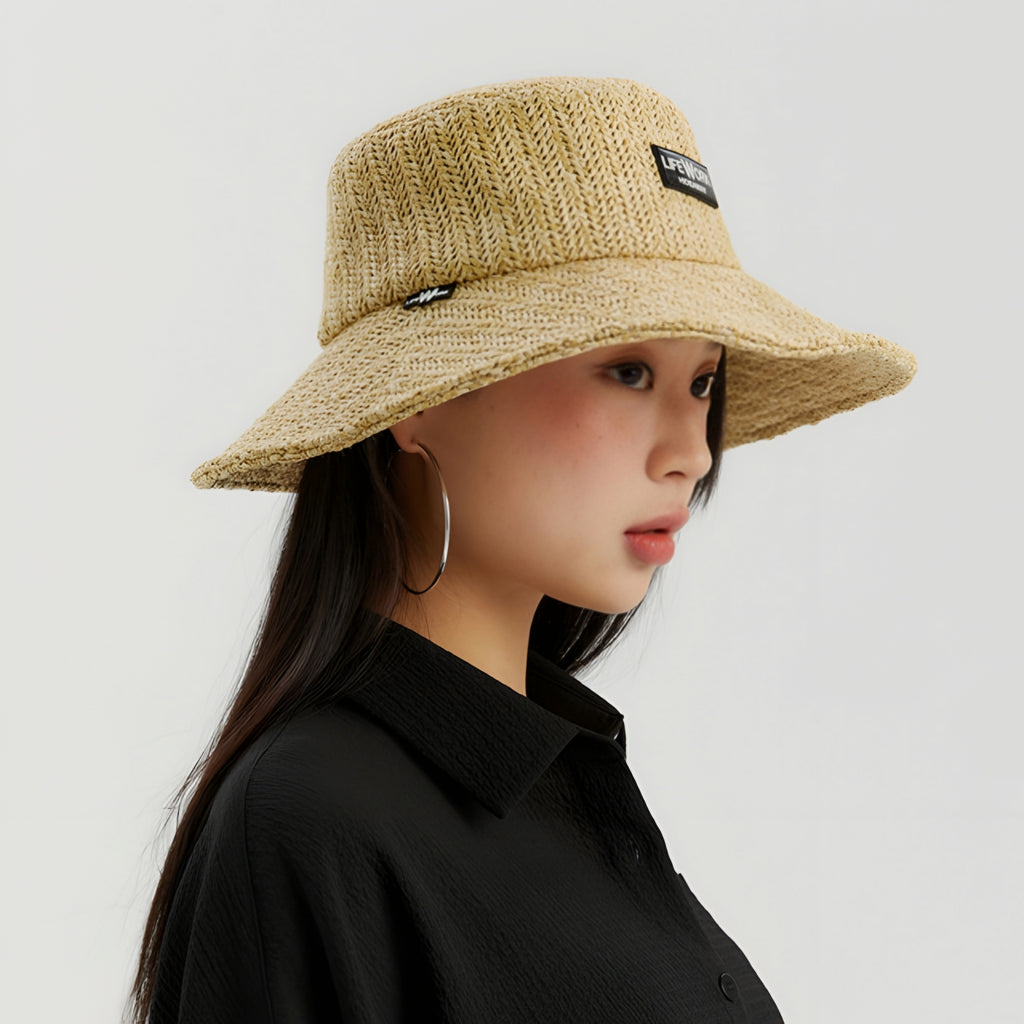 Life Work Korea Rattan Webbing Raffia Bucket Hat