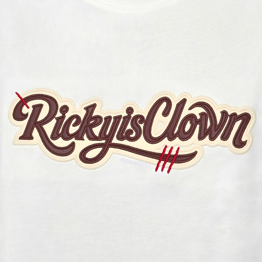 Ricky is Clown Overlapping Scarlet Tee