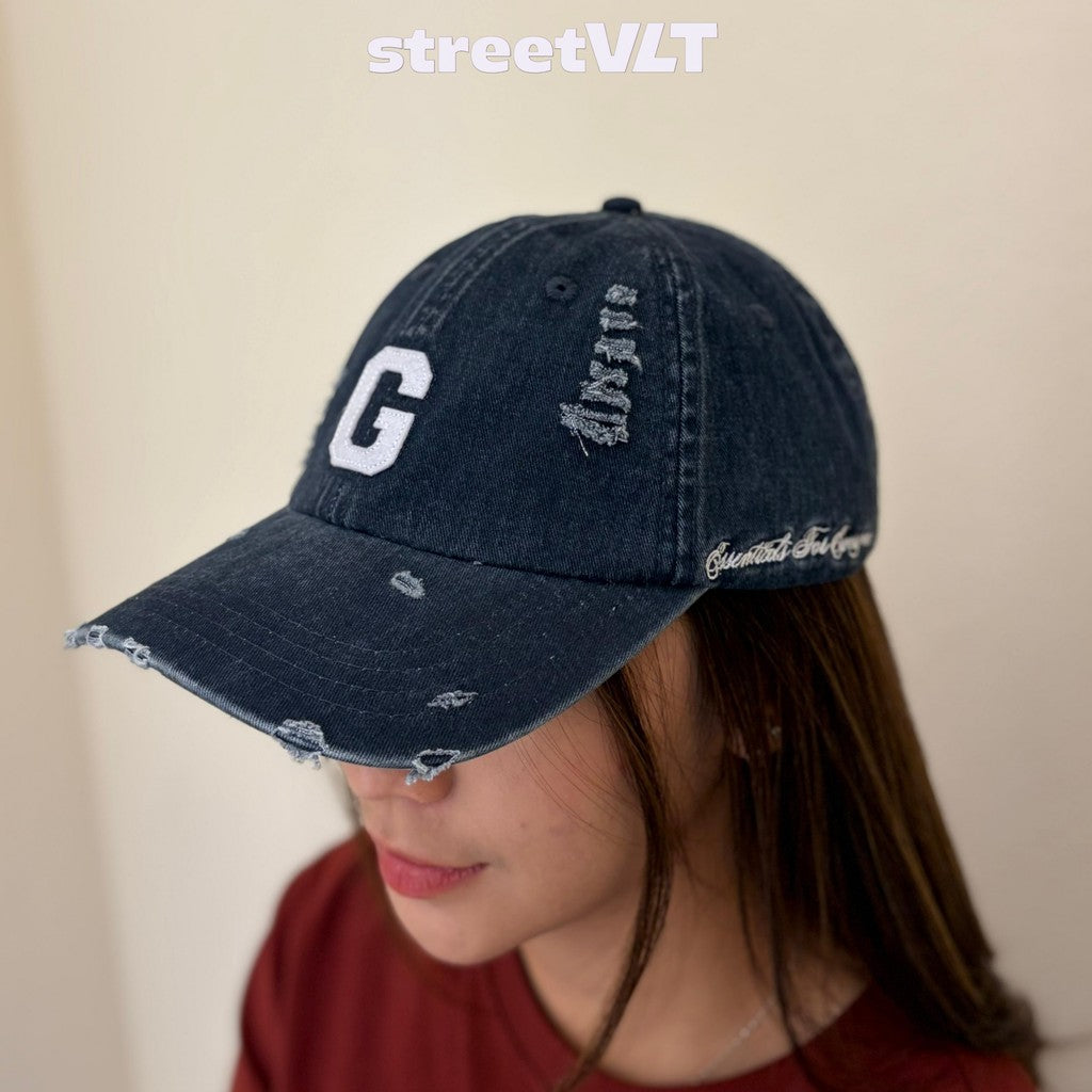 Gro Grocery G Logo Vintage Distressed Cap