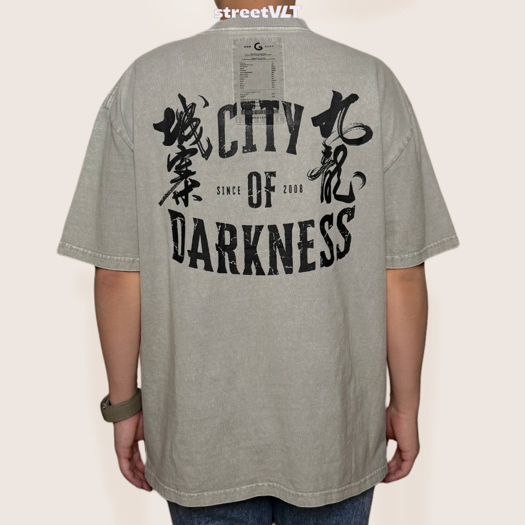 Gro Grocery x City of Darkness Washed Graphic Invoice Tee