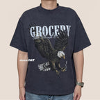 Gro Grocery Vintage Eagle Graphic Washed Boxy Tee
