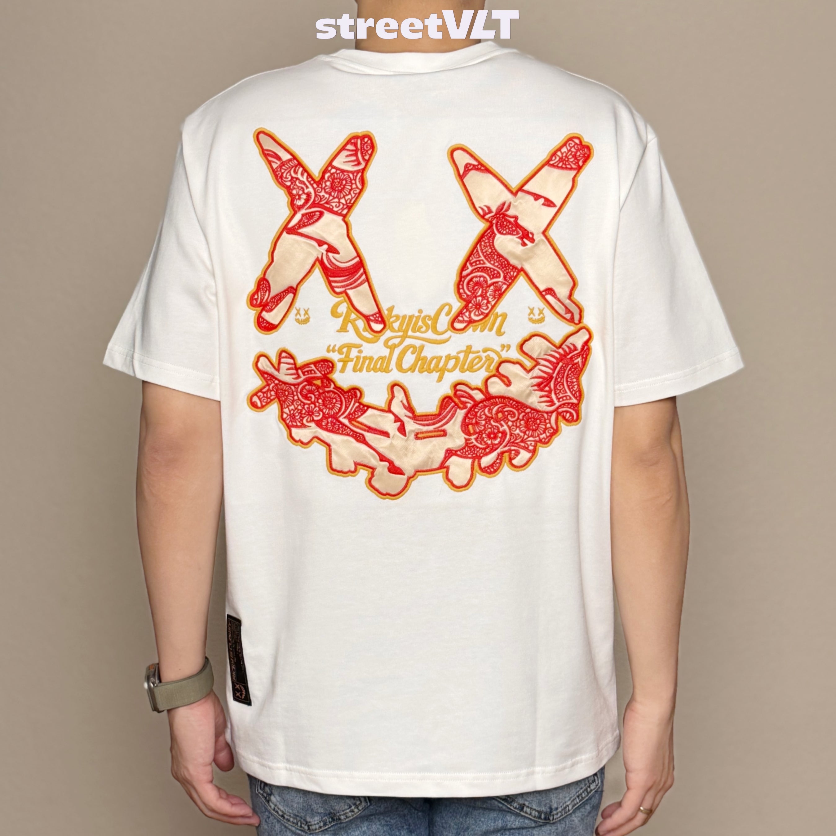 Ricky is Clown Papercut Horse Applique Embroidery Tee