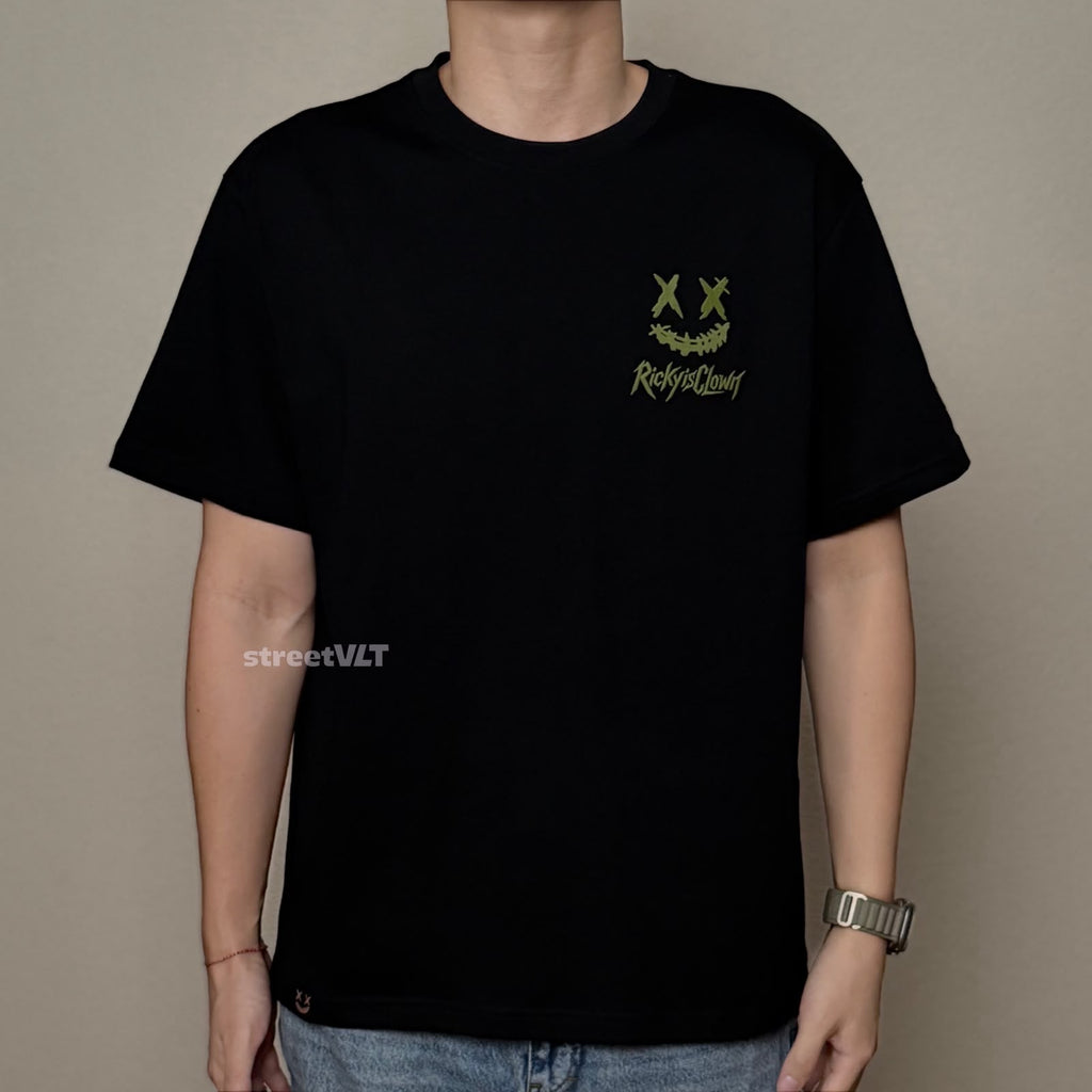 Ricky is Clown Gold Plated Crocodile Embroidered Tee
