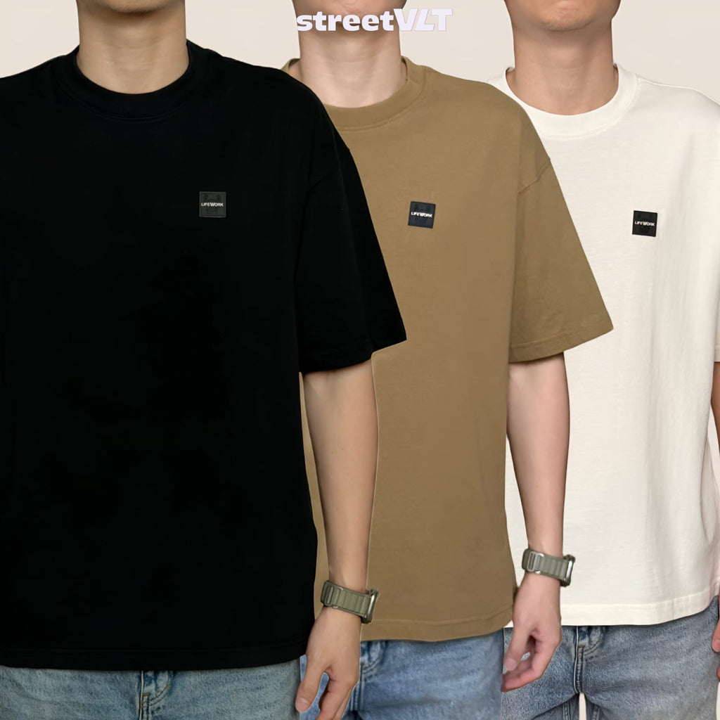 Life Work Korea Mini Square Radog Washed Tee