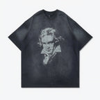Gro Grocery Washed Beethoven Graphic Faded Tee
