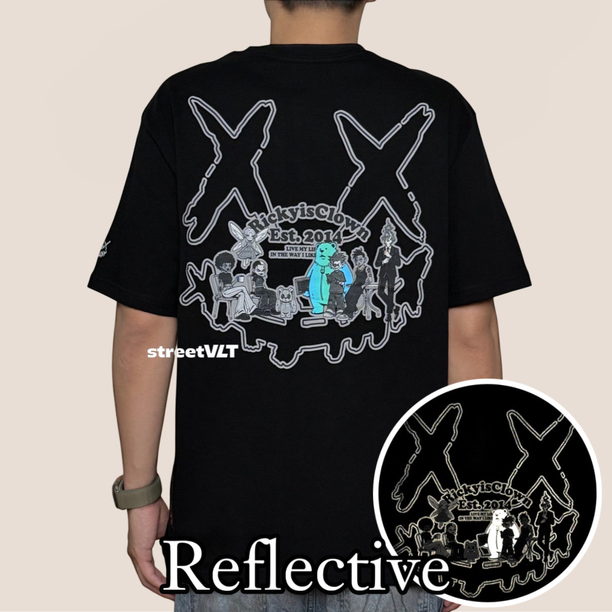 Ricky is Clown Paradise Refletive Tee