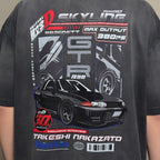 Gro Grocery Tarmac Initial D Skyline GT-R Washed Graphic Tee