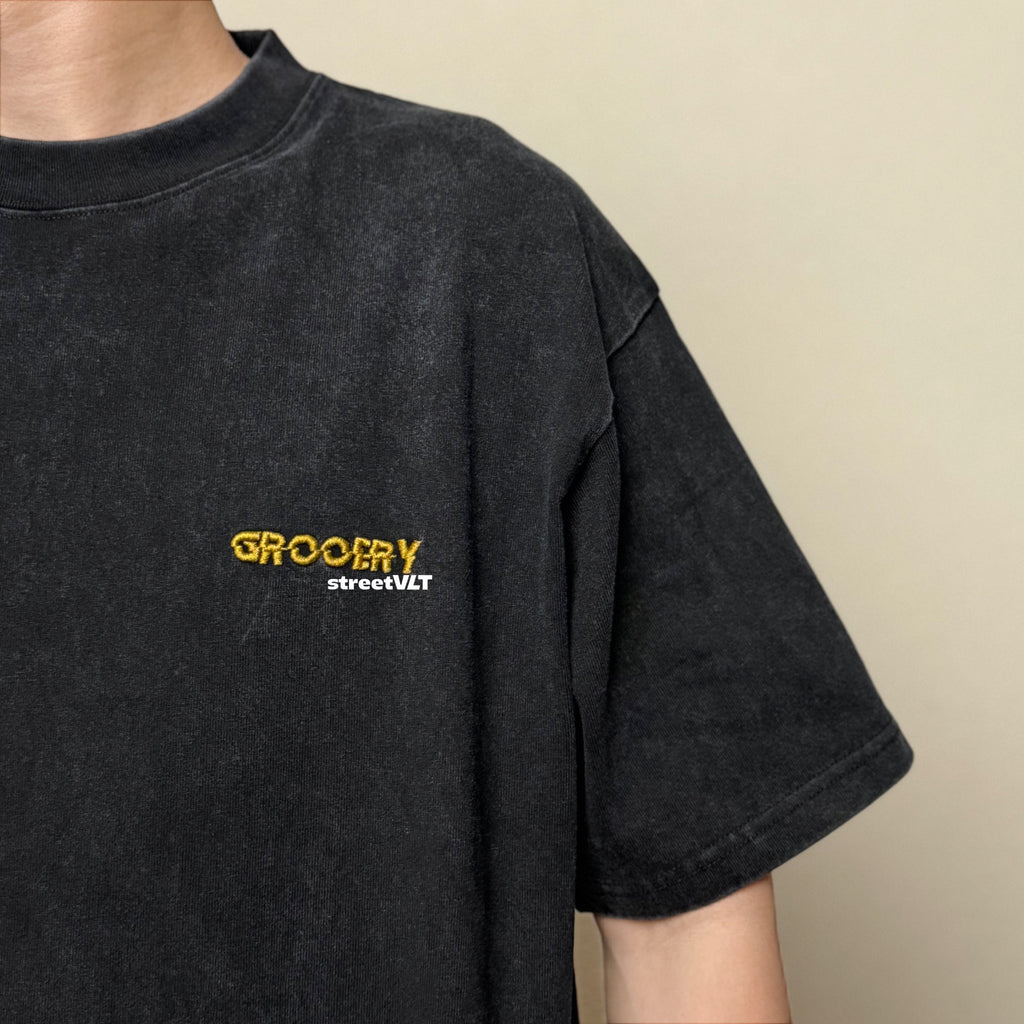Gro Grocery City of Darkness Golden Dragon Washed Graphic Boxy Tee