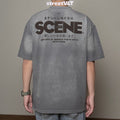Gro Grocery X Scene Retro Logo Washed Faded Grey Tee
