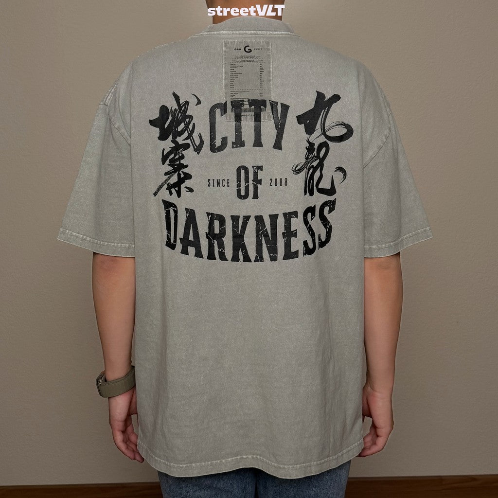 Gro Grocery x City of Darkness Washed Graphic Invoice Tee