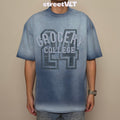 Gro Grocery Washed College Patchwork Sun Faded  Tee